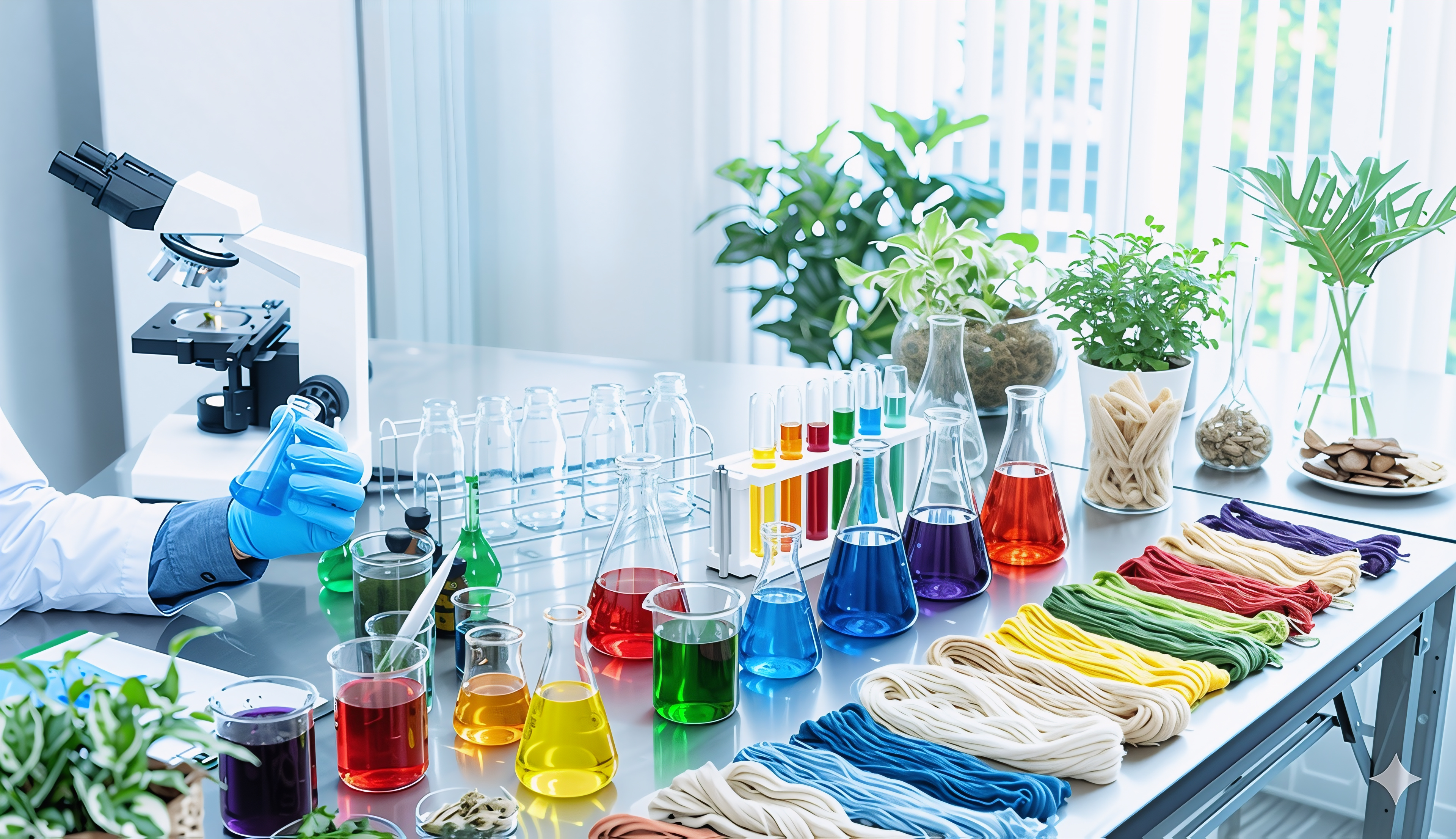 Eflatun Kimya tekstil boyaları ve kimyasalları - Modern laboratuvar ve üretim tesisi